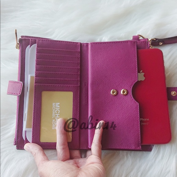 NWT Michael Kors Jet Set Large Double Zip Wristlet - Picture 6 of 14